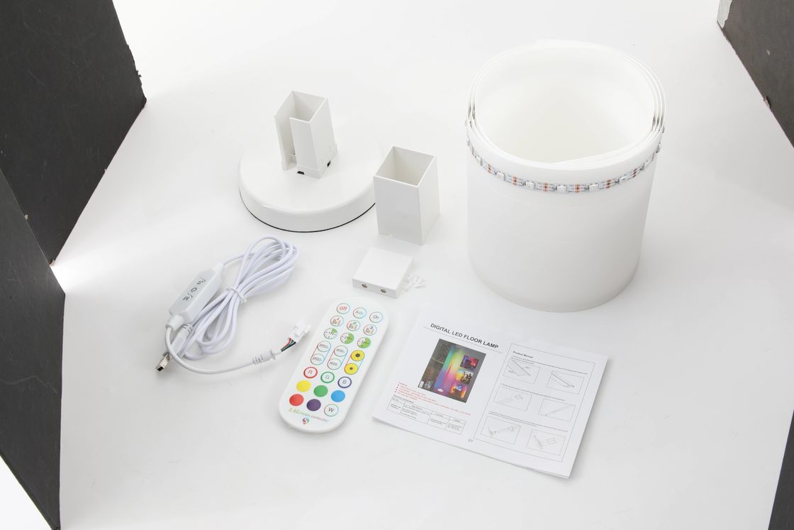 LED USB Corner Floor Light dengan Rating IP20 Mode Penghematan Energi Bentuk Bayangan Silinder