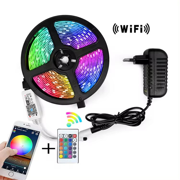 5Meter 150 leds TV lampu latar led strip DC5V remote control 24key SMD5050 RGB Strip Tira USB port Strip Fleksibel dipimpin