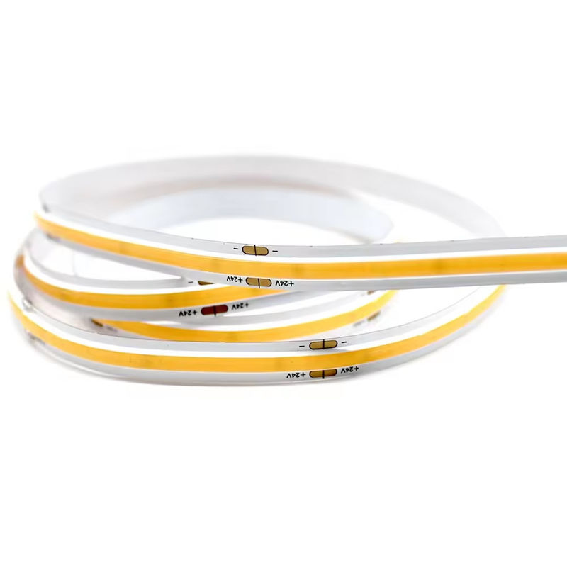 Strip Led Cob Densitas Tinggi 10 M Tidak ada penurunan tegangan 312leds / M 90ra