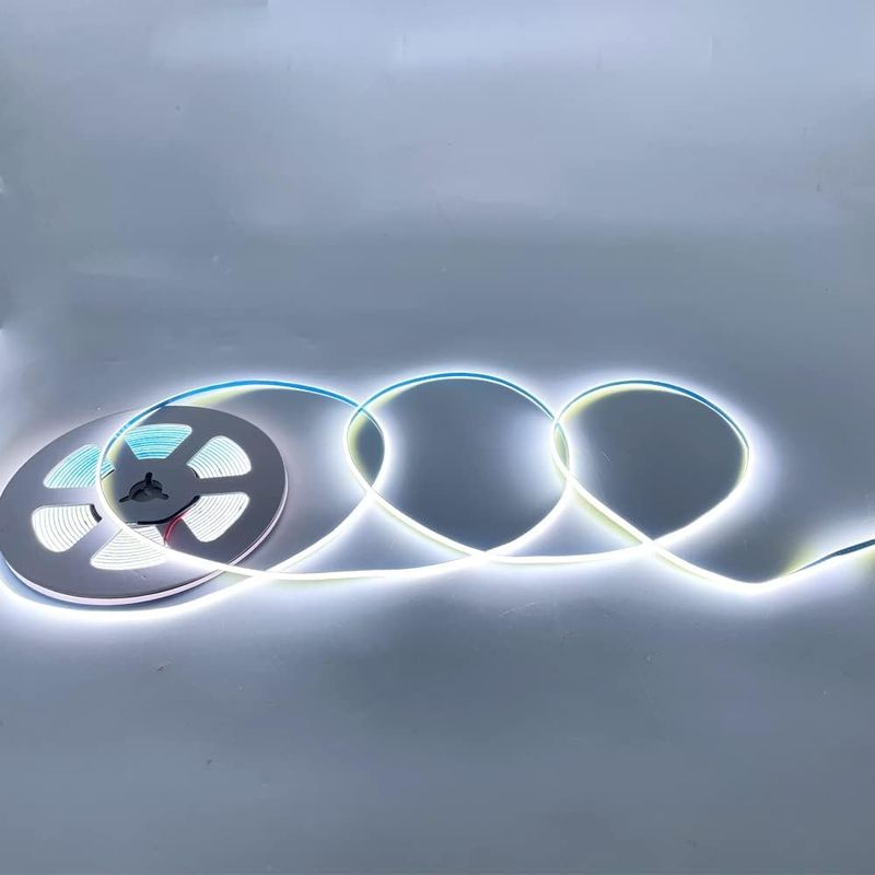 Super sempit 3mm Lebar COB LED Strip Lampu 400Leds / m Dimmable 5m Lebih lama umur