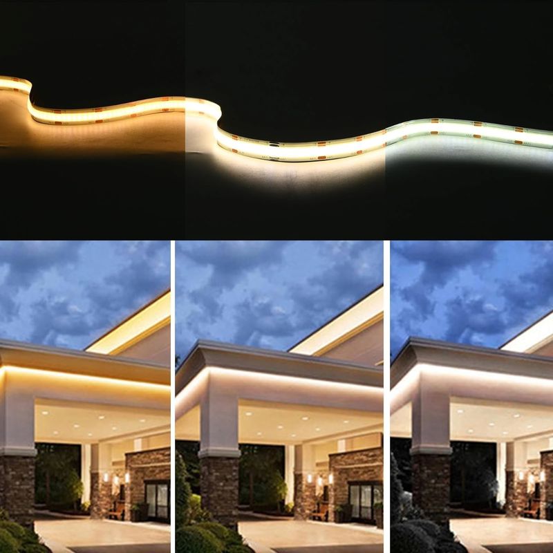 560LED COB LED Strip 90 CRI CCT Fleksibel COB 3M Dengan Adapter Dan Mini RF Controller