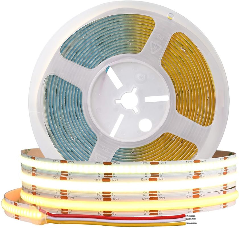 560LED COB LED Strip 90 CRI CCT Fleksibel COB 3M Dengan Adapter Dan Mini RF Controller