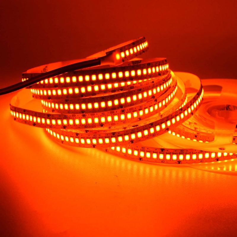 24V Cahaya Tinggi 240LEDS SMD 2835 LED Strip Light 1200LEDs 16.4Ft Tidak tahan air Warna Merah Hijau Biru Oranye Untuk KTV