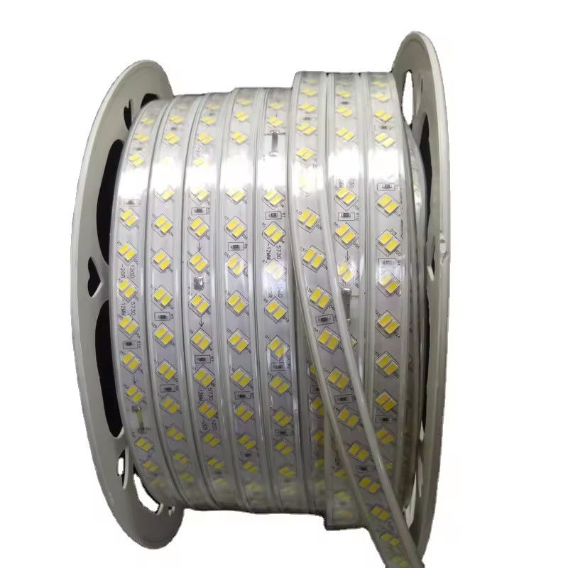220V SMD5630 5730 120 Strip LED Dengan Umur Panjang Desain Baris Ganda Sertifikasi CE / RoHS Di Eropa