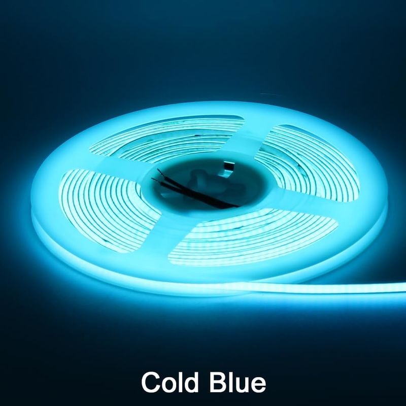 3mm Lebar Super sempit COB LED Strip 400Leds / m Es Biru 5m Lebih Lama Umur Lampu kustom