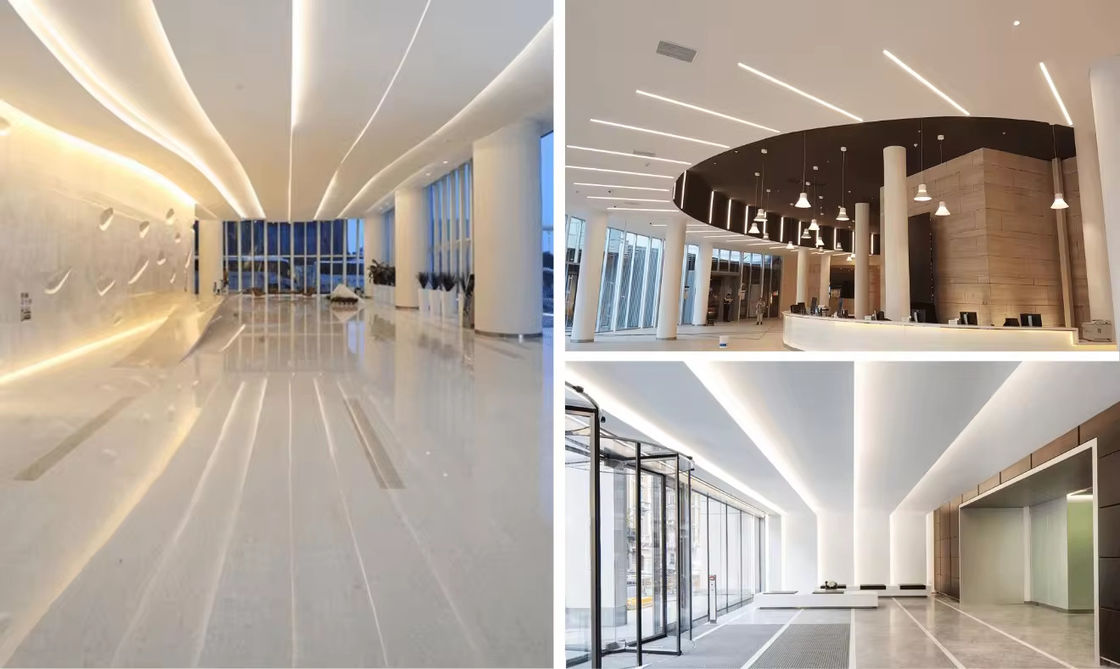Super lebar super terang COB led strip RA90 30mm 1600chip 5 baris 40W / M DC24V COB LED Strip Lampu untuk proyek langit-langit