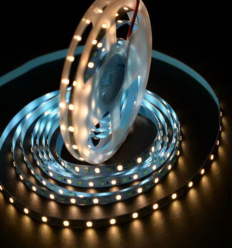 Pabrik jual Dua warna CCT led strip lampu 24v Suhu warna disesuaikan 120led 12v lampu 2835 led strip Dekorasi