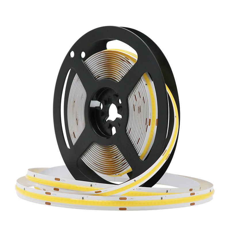Jual panas 480leds 12W/M Dimmable IP20 90Ra COB LED Strip 12V/24V Input Voltage