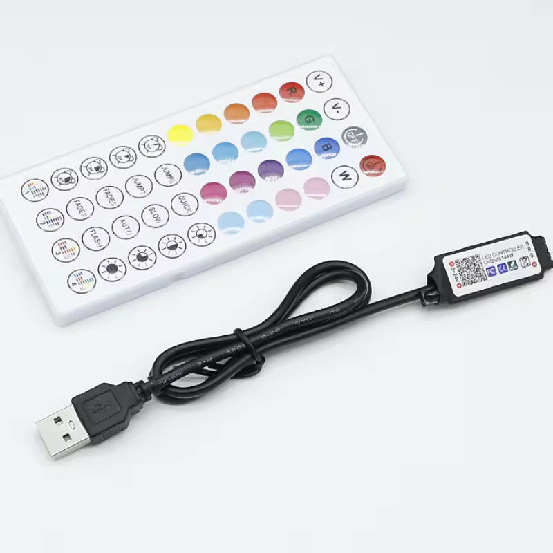 Smart LED 5V 44ekys RGB LED Strip controller wifi tuya APP USB Bluetooth dimmer luce striscia Controller untuk LED Strip