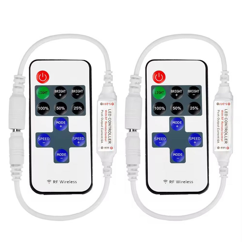 Terlaris Mini LED controller 11key 5V 12V 24V Single color controller RF nirkabel sentuh jarak jauh kecerahan LED dimmer