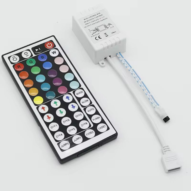 Pabrik asli 44kunci 5V 12V 24V RGB dipimpin Controller RF nirkabel dipimpin cahaya Monochrome Dimmer remote controller untuk dipimpin