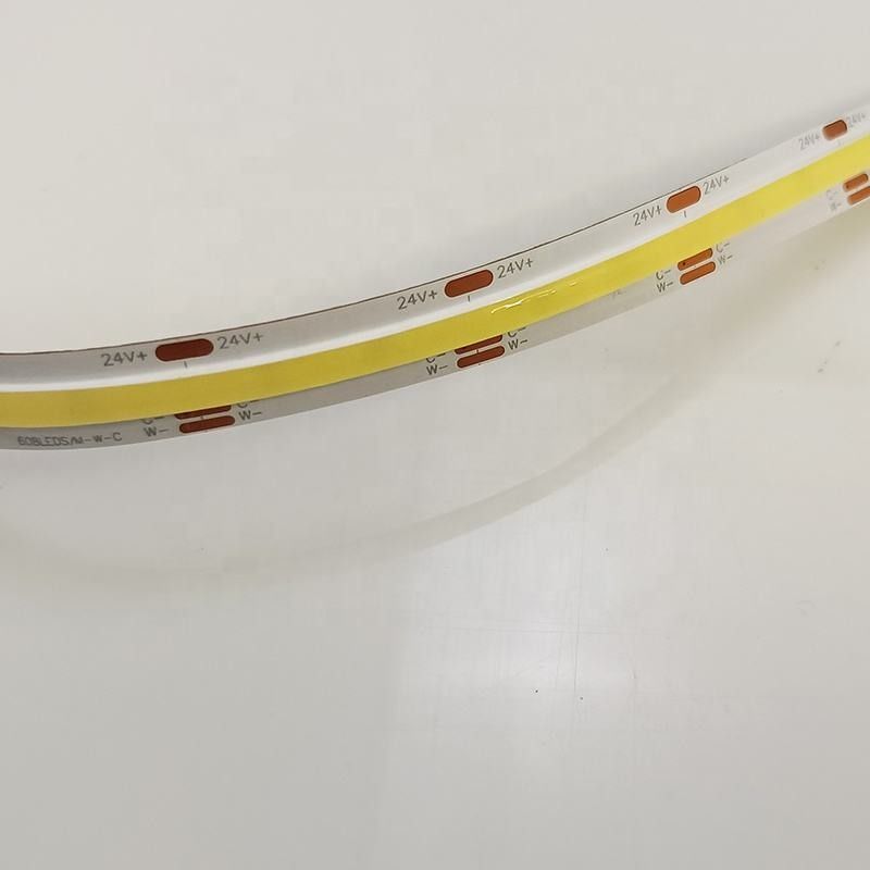 Fleksibel CCT COB Dimmable LED Strip 560Led/m 90 CRI DC24V CE/RoHS Certified