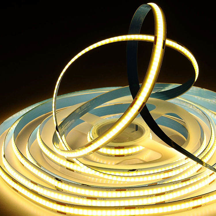 Sertifikat 10W/m 2700K-6500K 90 CRI CRI LED Strip COB disesuaikan untuk pencahayaan dimmable