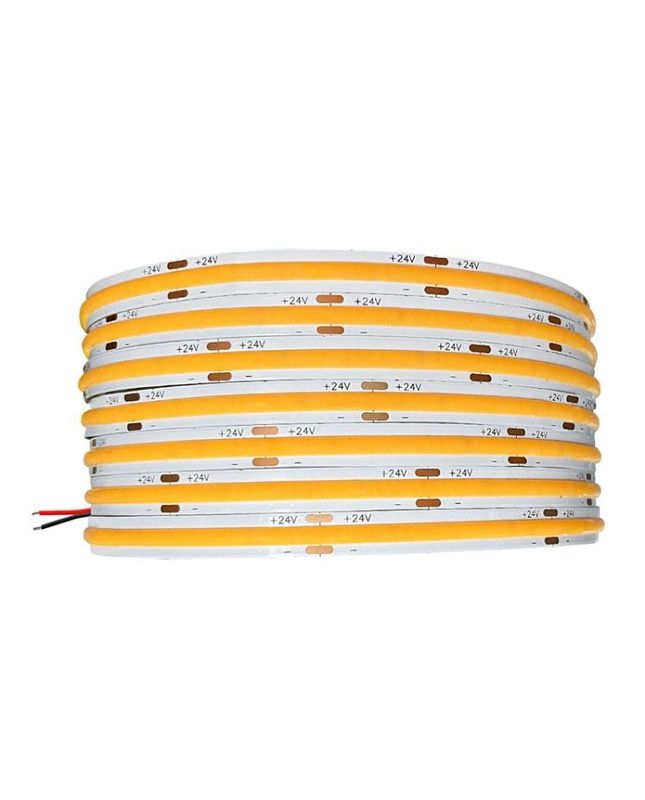Lampu CRI tinggi DC24V COB480 5m/roll RA90 cob strip untuk dekorasi luar ruangan dalam ruangan profil tahan air COB strip