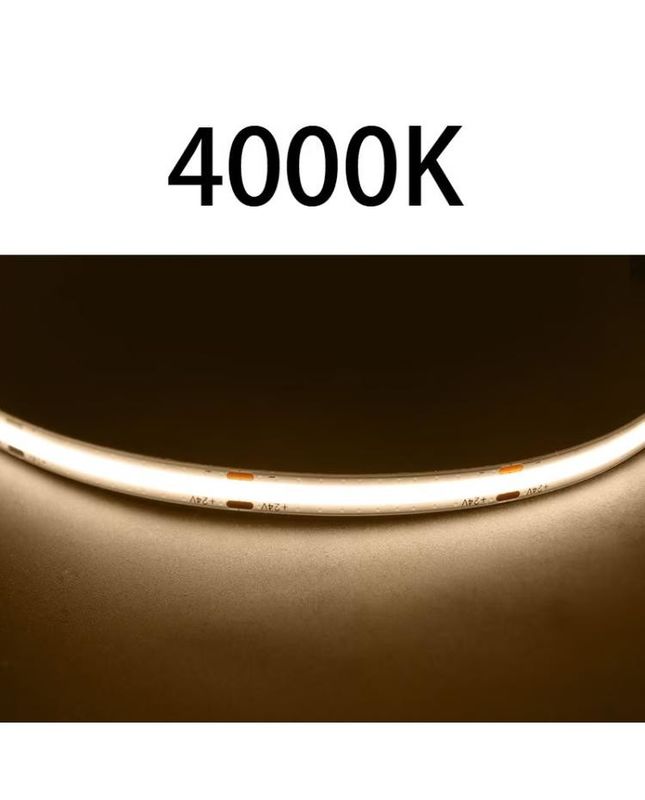 Lampu CRI tinggi DC24V COB480 5m/roll RA90 cob strip untuk dekorasi luar ruangan dalam ruangan profil tahan air COB strip