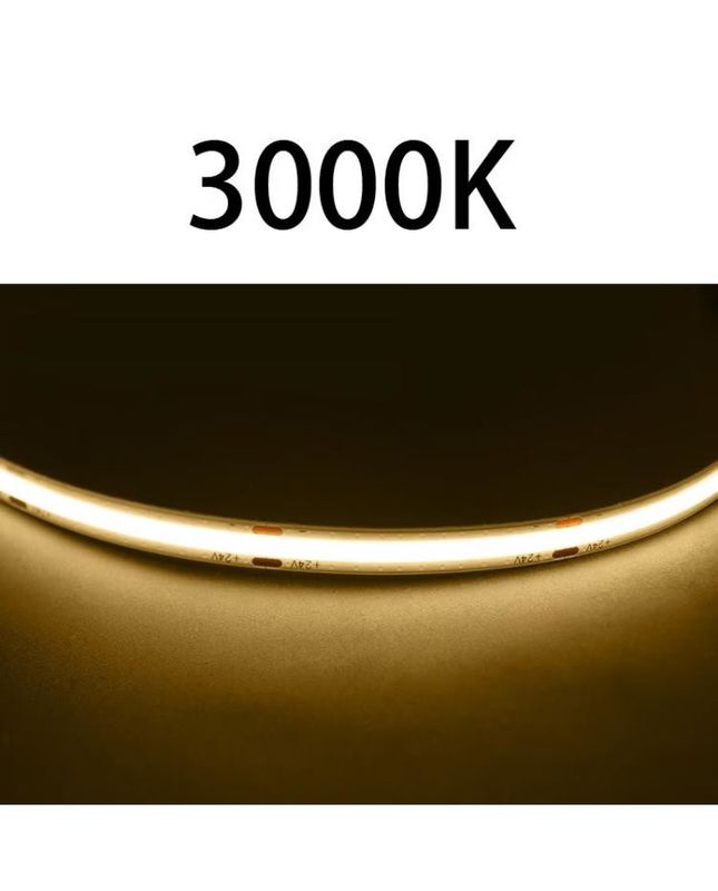 Lampu CRI tinggi DC24V COB480 5m/roll RA90 cob strip untuk dekorasi luar ruangan dalam ruangan profil tahan air COB strip