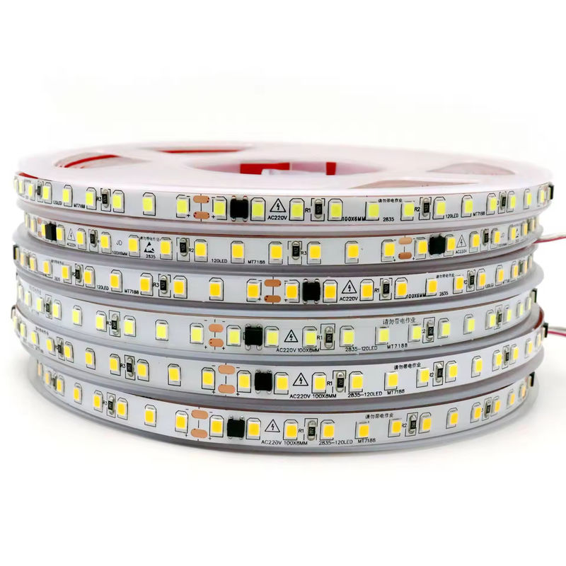 2835 120Leds 8W/M CRI80 Fleksibel LED Strip 5M/10M Panjang untuk Dekorasi Natal Rumah