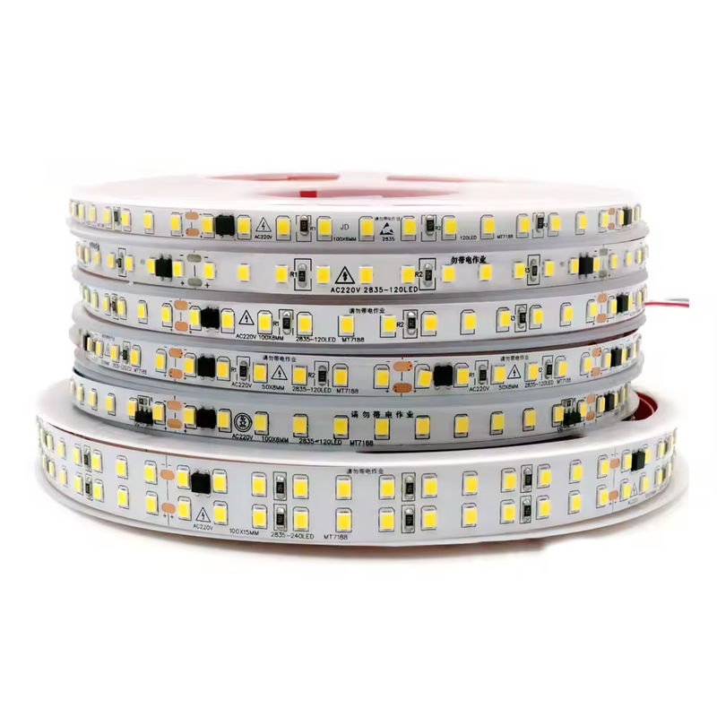 Pengemudi gratis Ip44 220V 110V 2835 240led 10cm potong kembali tongkat 127V tahan air 10cm potong fleksibel led strip untuk luar ruangan