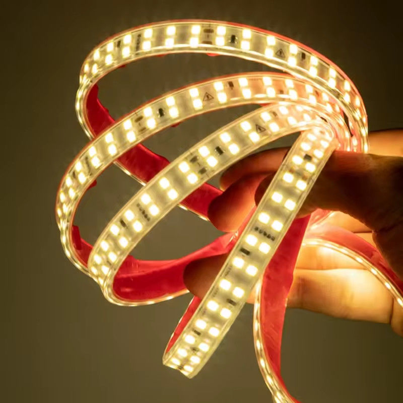 Tanpa driver Tegangan tinggi 220V Driver-free Self-adhesive Light Strip 240leds smd 2835 IP67 IP65 Dekoratif Line Light