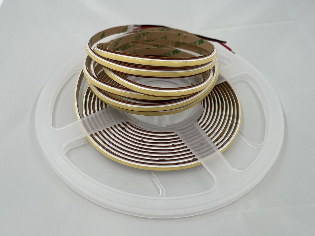 12V COB576Led/M 6.6MM Lebar Dimmable 2700K Untuk 6500K CCT COB LED Strip Fleksibel Pencahayaan CE Bersertifikat