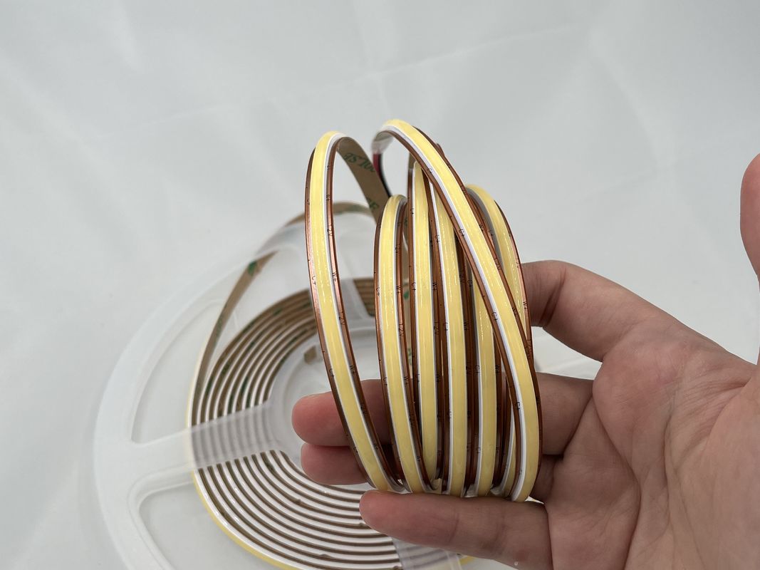 12V COB576Led/M 6.6MM Lebar Dimmable 2700K Untuk 6500K CCT COB LED Strip Fleksibel Pencahayaan CE Bersertifikat