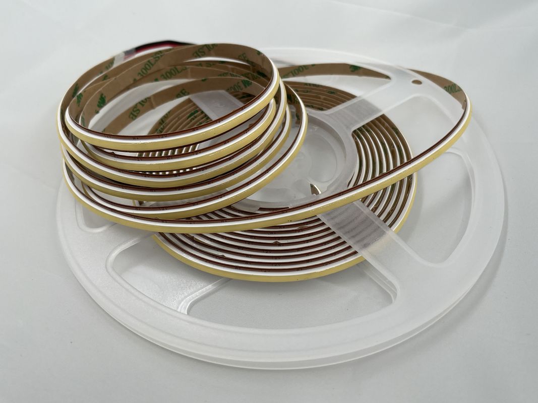 12V COB576Led/M 6.6MM Lebar Dimmable 2700K Untuk 6500K CCT COB LED Strip Fleksibel Pencahayaan CE Bersertifikat