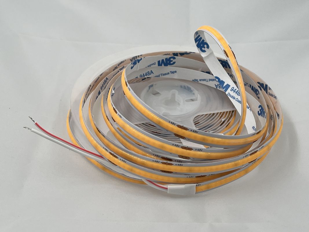 48V COB 320leds/M 90CRI Dimmable 100lm/W 11W/M Fleksibel COB LED Strip Light Untuk Dekorasi Dalam Ruang