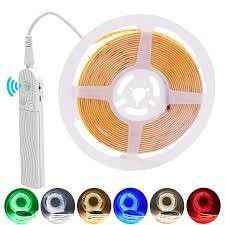 COB LED Strip Light 240d/m 90LM 80Ra 10W/M 220V untuk pencahayaan rumah penuh