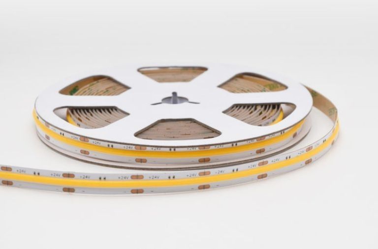 320leds/m LED COB Flexible Strip DC24V 12V 5m 10W untuk pencahayaan lanskap -25 50C CRI 90
