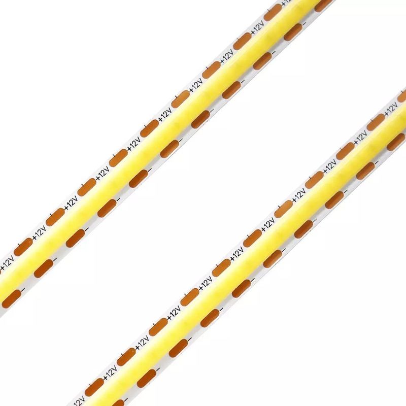 320Leds Fleksibel LED Strip Putih / Panas Putih DC24V 8mm Lebar Terintegrasi COB LED Lampu