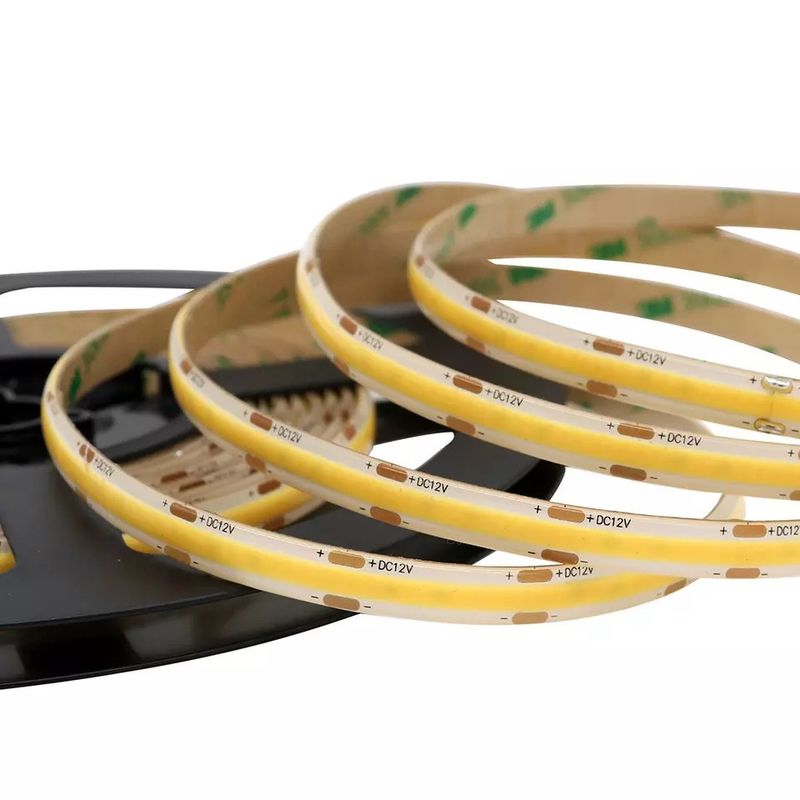 320Leds Fleksibel LED Strip Putih / Panas Putih DC24V 8mm Lebar Terintegrasi COB LED Lampu
