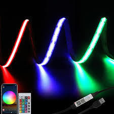 12v / 24V 8mm 90Ra 320d fob Aluminium Profile COB LED Strip untuk Dekorasi