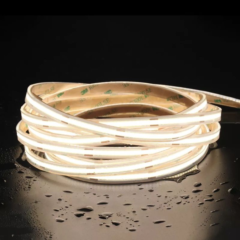12V 24V Waterproof IP65 IP67 IP68 CRI90 Dimmable 5M Flexible COB LED Strip untuk Indoor Outdoor