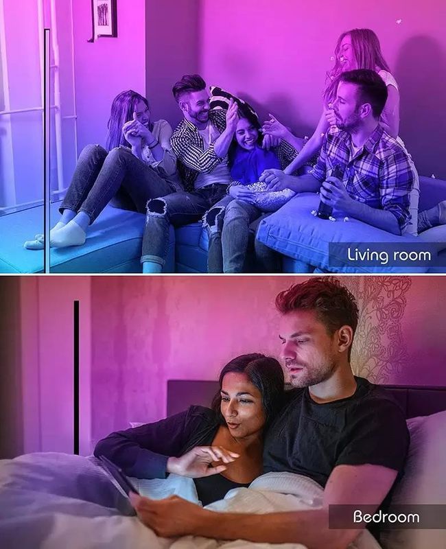 RGB Colorful Remote Control Lampu Lantai LED untuk Kamar Tidur Dekoratif Lampu Lingkungan 1,5m