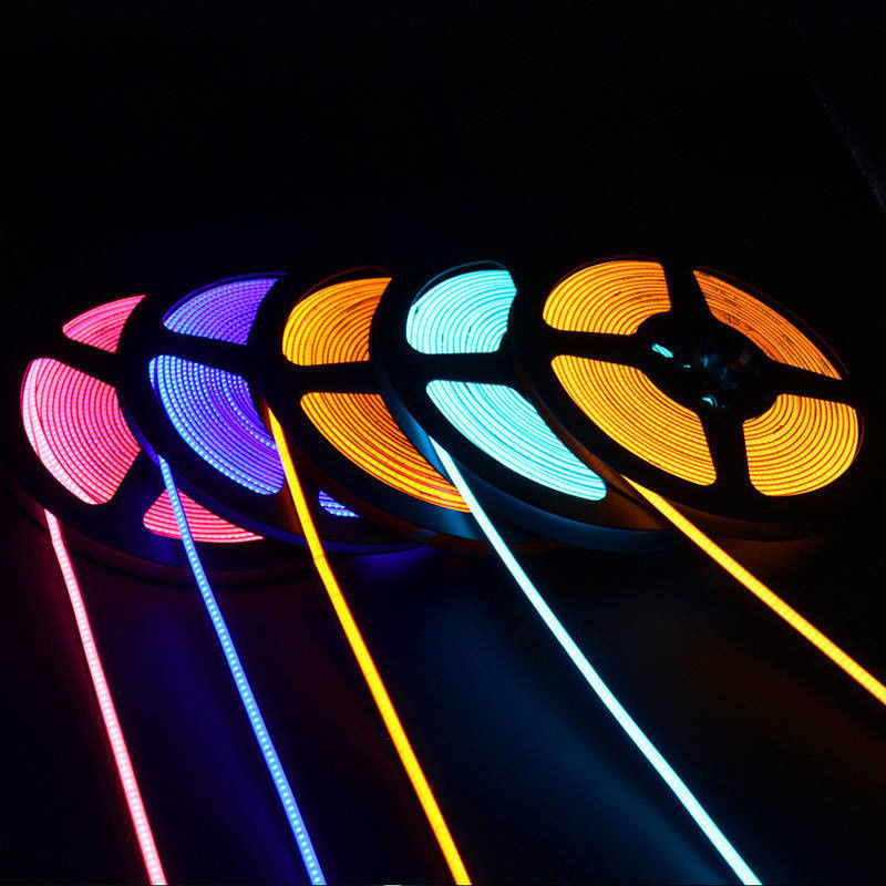 Real Double PCB Low Voltage COB LED Strip untuk Dekorasi Indoor dan Berat Produk 0,2kg