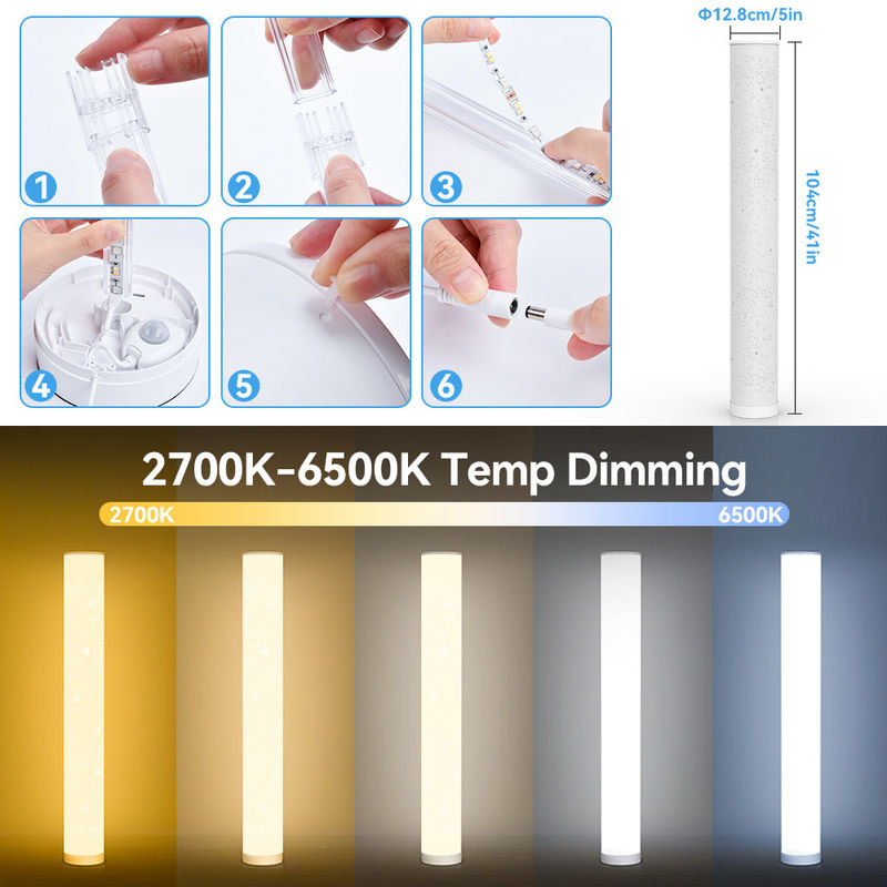 2 Lampu Lantai Ambient dengan DC5V 68PCS Chip Digital IP20 Panjang 1.5m IR Controller PP Cover