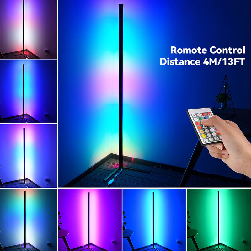 2 Lampu Lantai Ambient dengan DC5V 68PCS Chip Digital IP20 Panjang 1.5m IR Controller PP Cover
