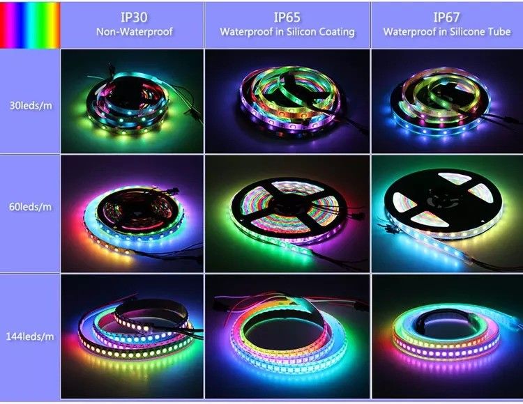 Hongtop 5m/roll 3- SK6812 RGB RGBW RGBWW RGBNW RGBCW Lampu Strip LED untuk Furnitur
