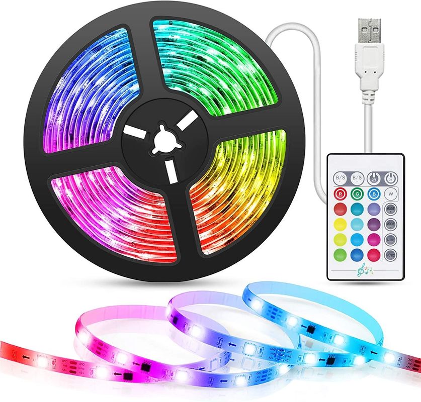 Smart LED Strip untuk Dekorasi 12V 5V USB Control Musik Sync dan RGB Suhu Warna