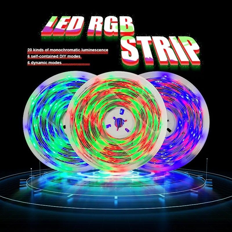 Home Bar LED Light Strips Taman Desain Dukungan Dimmer 12V 32ft Smart 5050 RGB 1670