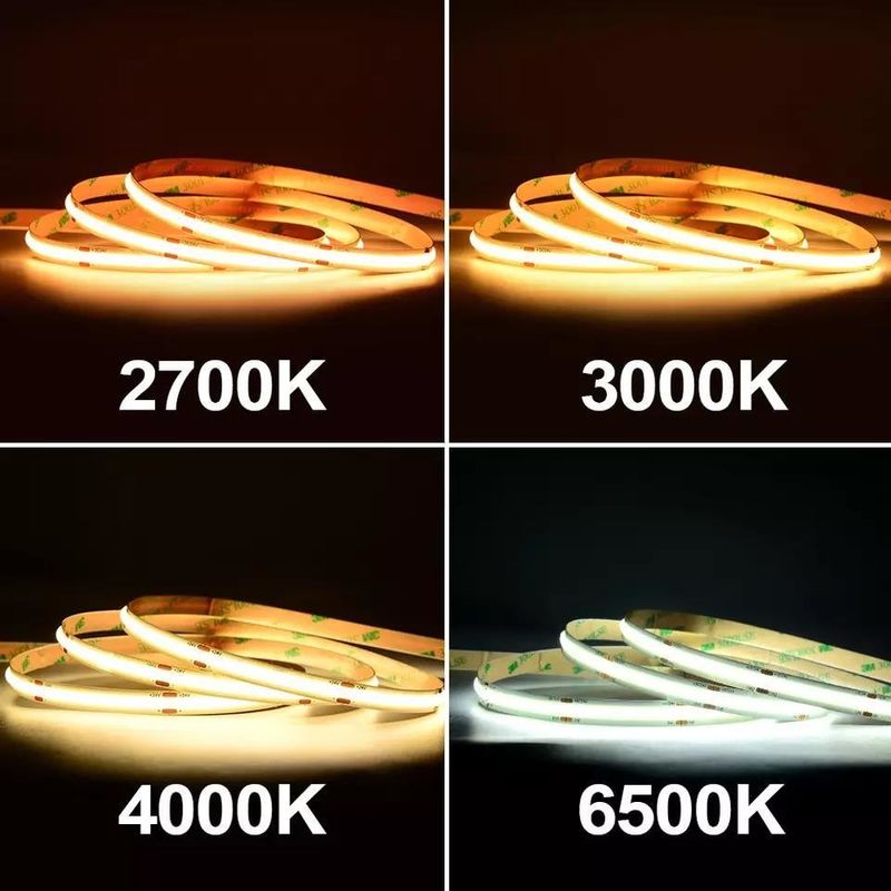 12W Waterproof IP20 COB 480 LED 12V 8mm 10mm LED Strip Light untuk dekorasi taman