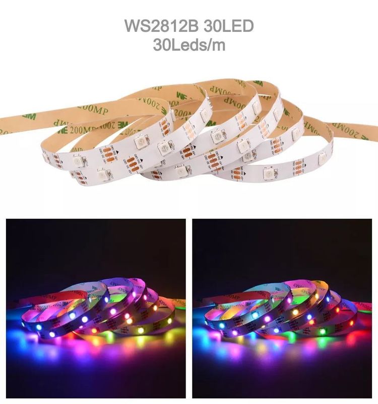 Waterproof 12V ws2812 ws2811 Led Strip 60leds untuk Magic Color RGB Dekorasi CRI Ra 80