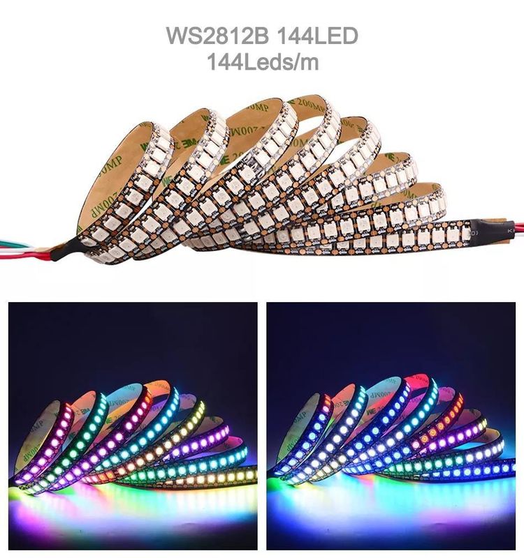 Waterproof 12V ws2812 ws2811 Led Strip 60leds untuk Magic Color RGB Dekorasi CRI Ra 80