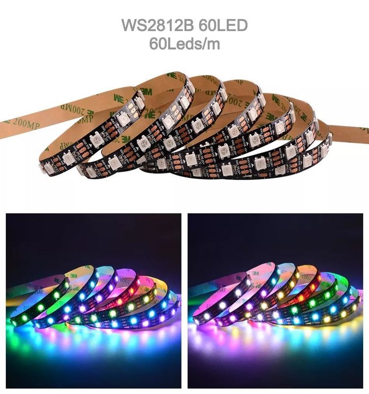 Waterproof 12V ws2812 ws2811 Led Strip 60leds untuk Magic Color RGB Dekorasi CRI Ra 80