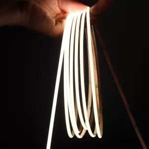 Custom Fleksibel 320 480 Leds Dc 5v 10000 Lumens Panas Putih Rgb Fcob Cct Cob Led Strip Lampu Gudang
