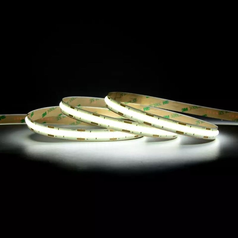 Custom Fleksibel 320 480 Leds Dc 5v 10000 Lumens Panas Putih Rgb Fcob Cct Cob Led Strip Lampu Gudang