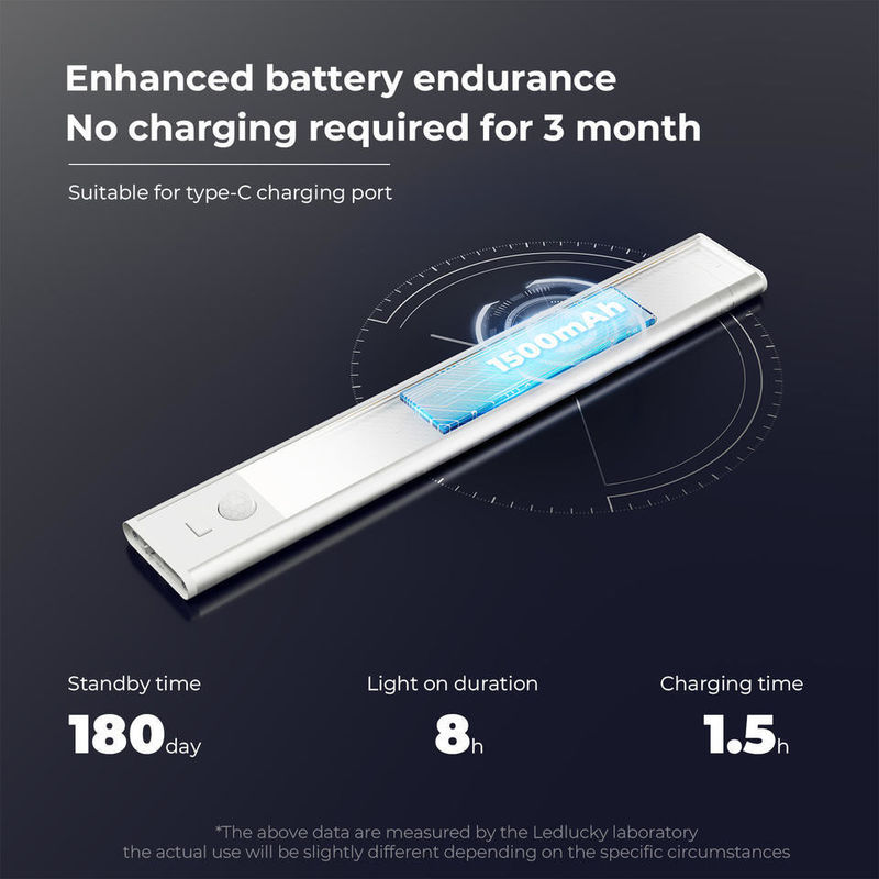 Lemari Bar Lemari Kabinet Pencahayaan Sensor Gerak LED dengan 3000K suhu warna