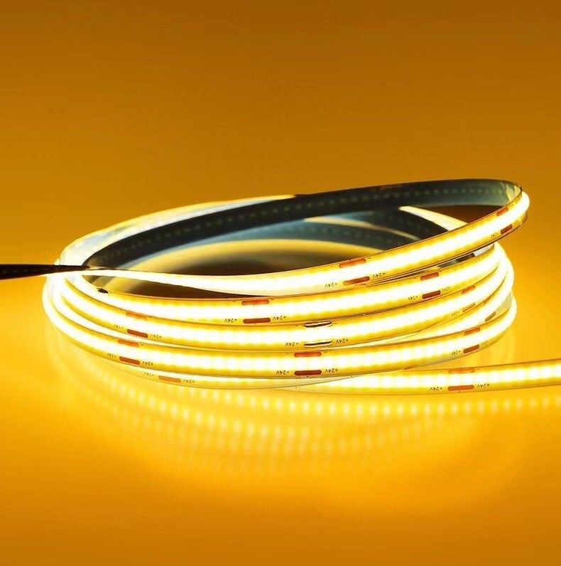 12v 24v 480 led Ce Rohs 3 Fleksibel Cahaya Cob Led Strip dengan Dimmer dan Dukungan Dimming