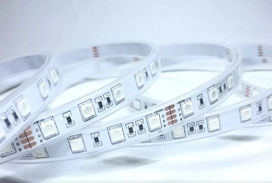 12w 12v 24v 10mm 60 Led Rgb 5050 Smd Fleksibel Led Strip Lampu dengan dan Multi Warna