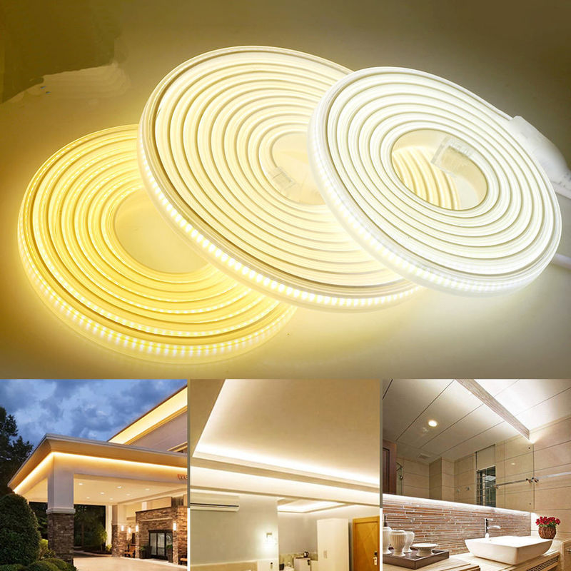 220v 280LEDs/m Putih/Putih Panas/Nutral Putih COB LED Strip CE RoHS 100m 50m Tegangan Tinggi